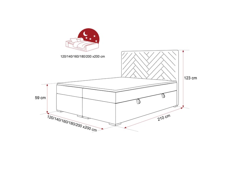  Lit coffre nerea - 160x200 cm - avec matelas et surmatelas - velours dense - gris NEREA - Conforama E