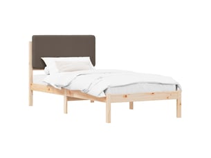 Lit simple 100x200 cm coloris taupe