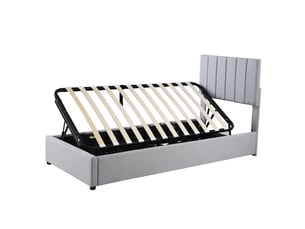 Lit coffre 90x200 cm <strong></strong>  <strong></strong> coloris gris