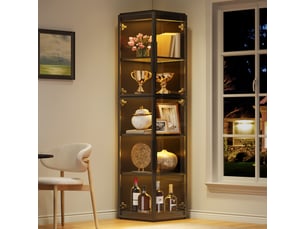 Vitrine coloris noir CozyNest - 40 cmx170 cm