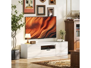 Meuble tv coloris blanc 160 cm <strong></strong> <strong></strong>