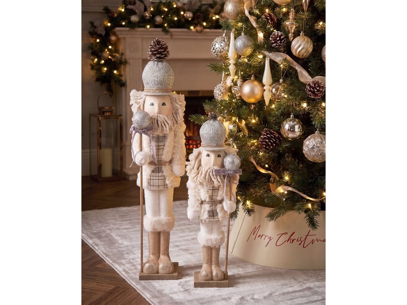 Lot de 2 figurines alaniemi 5279 cm casse-noisette beige - Conforama B