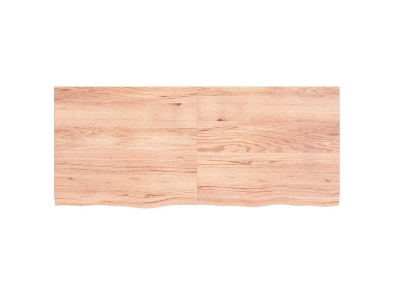 Comptoir de salle de bain, plan de travail marron 140x60x(2-4) cm bois traité cf65795 - Conforama D