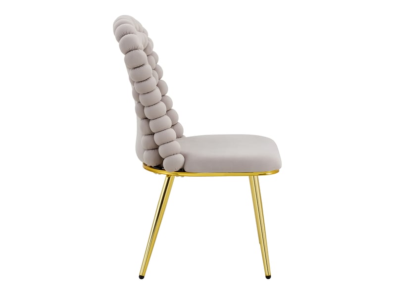 Lot de 2 chaises de salle à manger,47x51x95 cm,velours,gris clair - Conforama D