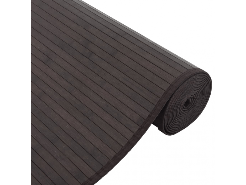  Tapis rectangulaire en bambou marron foncé 80x100 cm - comfortxl - 376905 376905 - Conforama D