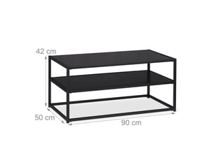Table basse rectangulaire coloris noir <strong>HELLOSHOP 26</strong> <strong></strong>