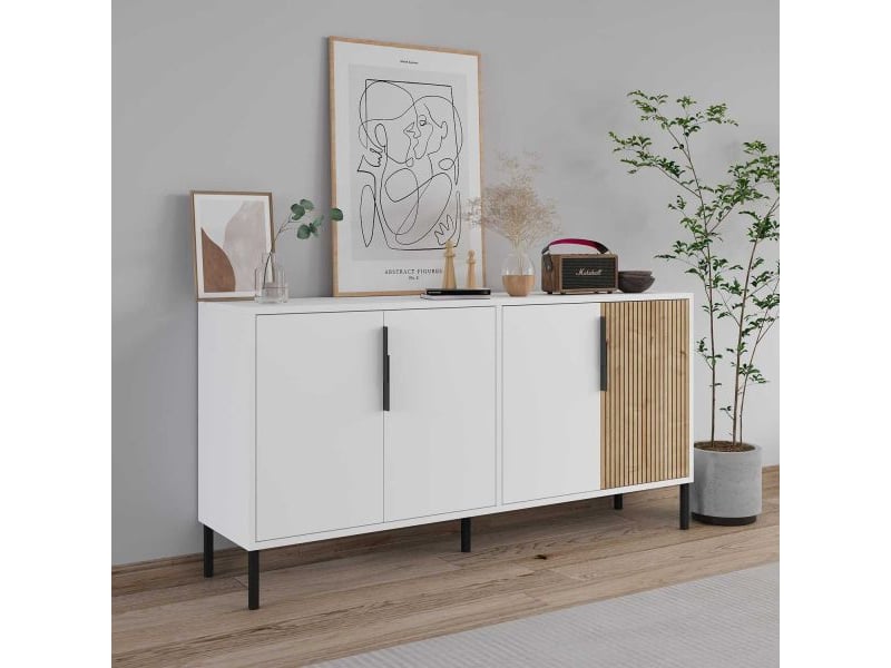 Buffet 4 portes en aggloméré callia  - Conforama C