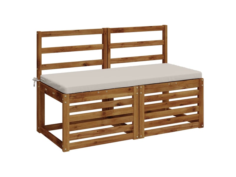  Lot de 2 coussins de banc, coussins d'assise soest 100 % polyester blanc cf57031  - Conforama C