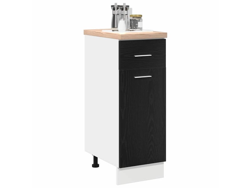  Meuble de rangement cuisine, armoire suspendue chêne noir 30x46x81,5cm  - Conforama C