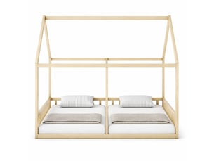 Lit cabane 2x90x200 cm    coloris naturel
