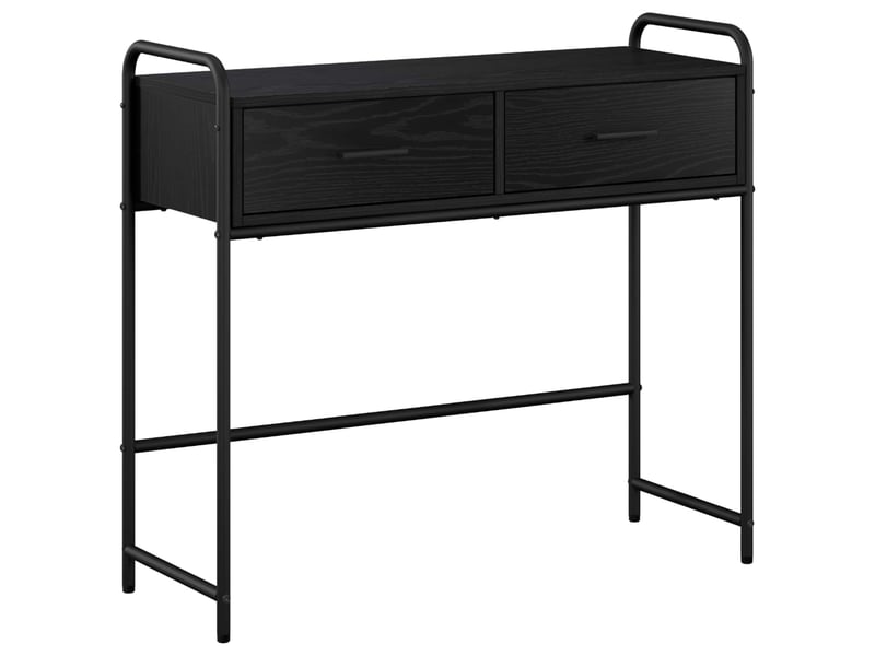  Vidaxl table console chêne noir 90 x 33 x 80,5 cm bois d'ingénierie  - Conforama A