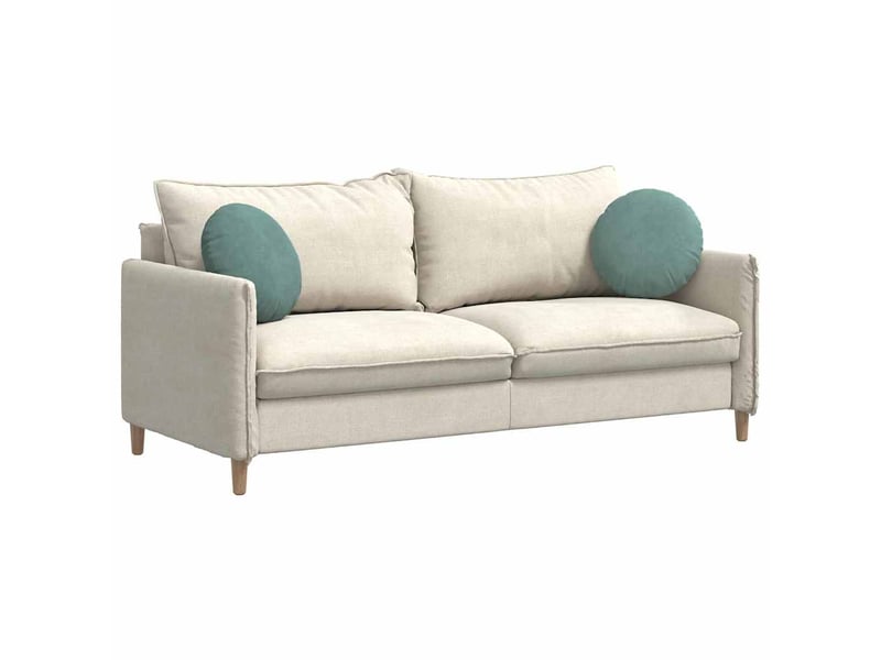  Lot de 2 coussins de siège, coussins décoratifs vert mer ø 40 x 13 cm velours cf59941  - Conforama C