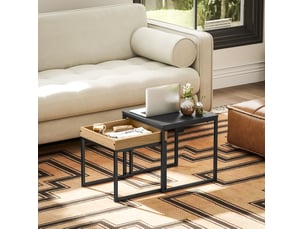 Table basse carré(e) coloris noir <strong>HAUSS SPOLE</strong> <strong></strong> - 45 cmx40 cm