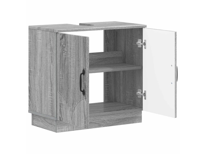 Meuble sous lavabo de salle de bain hoorn sonoma gris cf64916 - Conforama C