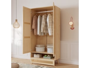 Armoire 2 porte(s)   1 tiroir(s) <strong>DZMDIP</strong> <strong></strong> coloris naturel largeur 45 cm