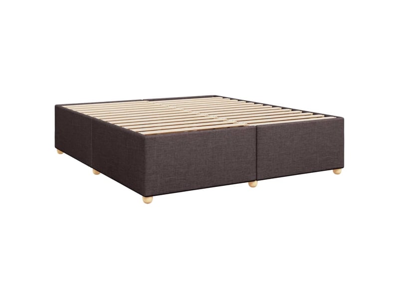  Lit double- lit adulte -  cadre de lit sans matelas marron foncé 180x200 cm tissu  - Conforama B