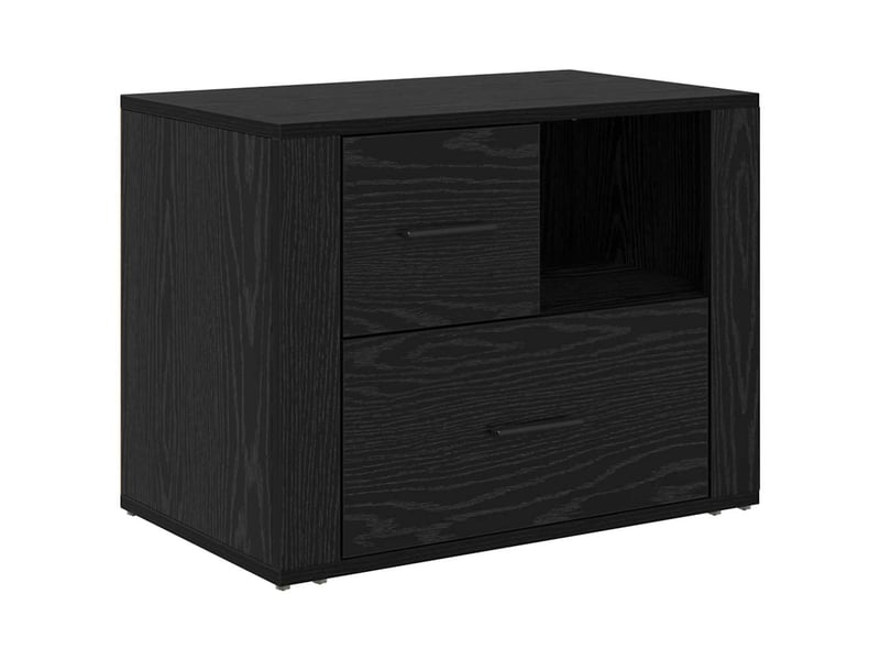 Table de chevet - cabinet de chevet - table de nuit chêne noir 35 x 60 x 50 cm bois d'ingénierie - Conforama A