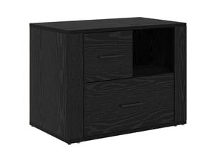Table de chevet - cabinet de chevet - table de nuit chêne noir 35 x 60 x 50 cm bois d'ingénierie