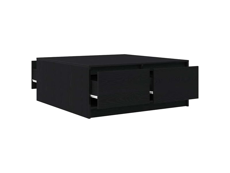  Table basse | table d'appoint salon avec tiroirs chêne noir 100x100x40 cm  - Conforama E