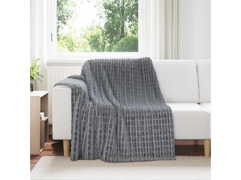 Couverture jetée de canapé 6 pcs gris foncé 200x150 cm 4.5 kg toison - Conforama B