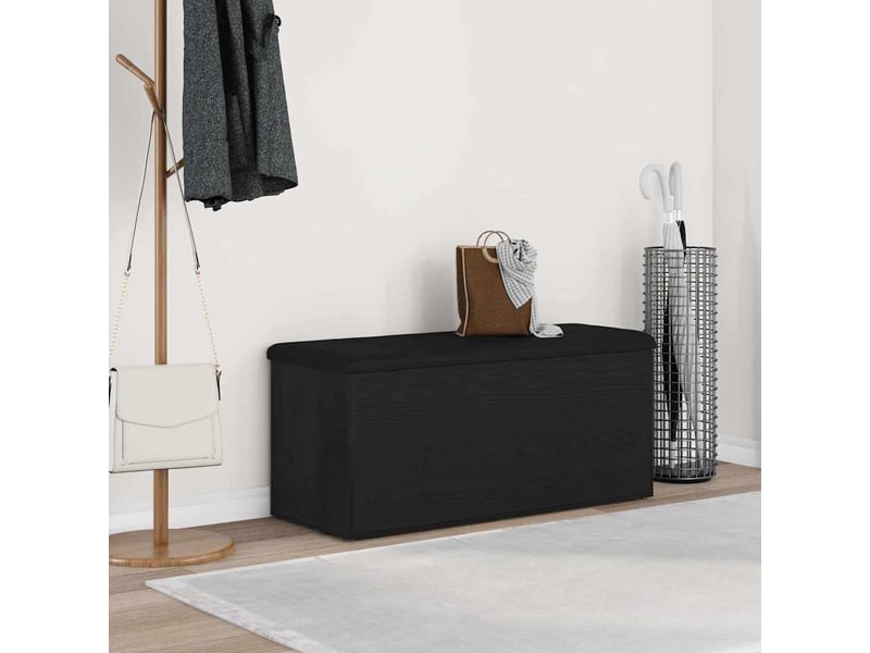  Banc chambre, banc de rangement chêne noir 102x42x45 cm bois d'ingénierie  - Conforama B