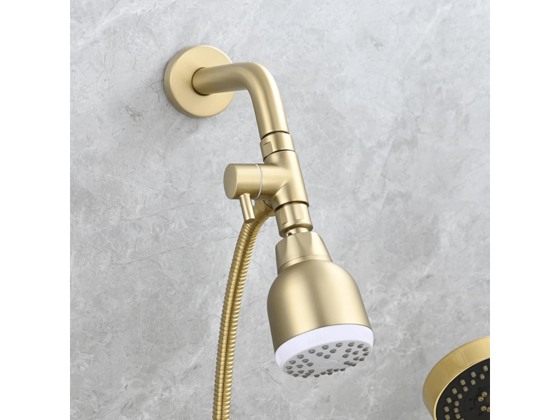  G12 inverseur douche bain laiton vanne de connecteur 3 voie pour pommeau de douche double, or brossé  - Conforama B