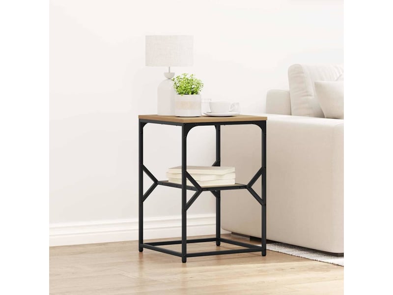  Table de chevet chêne artisanal 41 x 40 x 60 cm  - Conforama B