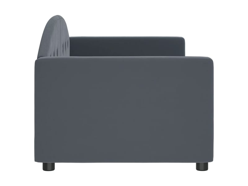  Lit simple- lit adulte -  lit de repos gris foncé 80x200 cm velours  - Conforama C