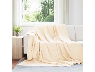 Plaid canapé crème 270x240 cm 0.86 kg polaire