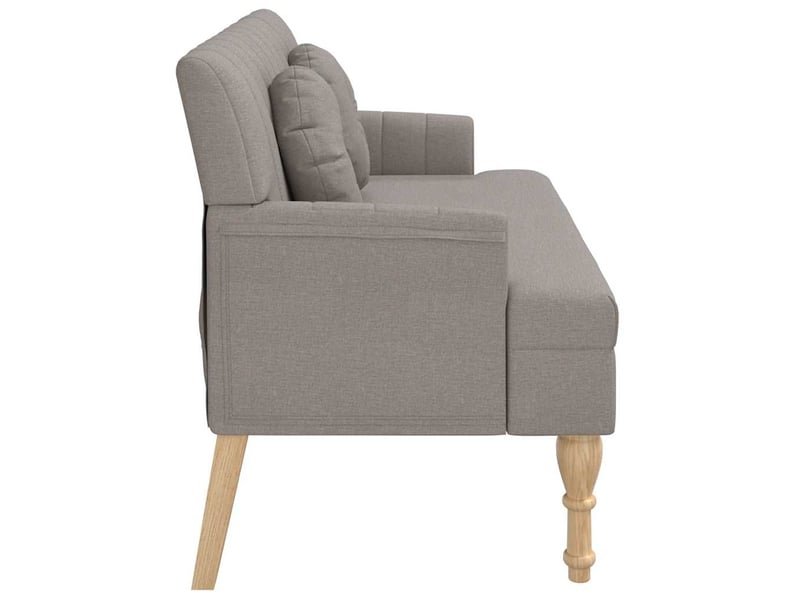  Banc chambre avec coussins taupe 113x64,5x75,5 cm tissu  - Conforama D