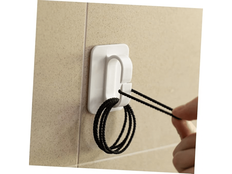  6 pièces crochet d'ouverture d'anneau coller sur les adhésif charge lourde fixation etagere murale patères la chambre, blanc  - Conforama B