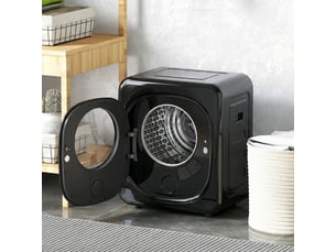 Sèche-linge - 4 kg - programmes de séchage - plastic - noir - 48 x 43 x 57 cm - pose libre - linge quotidien
