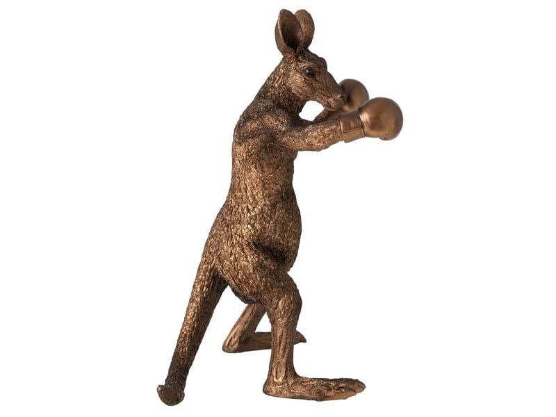  Statuette kangourou boxer arno 40cm bronze  - Conforama C