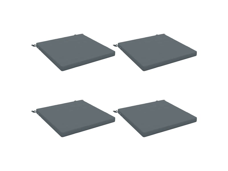 Lot de 4 coussins de siège, coussins d'assise soest 100 % polyester bleu cf60333 - Conforama A