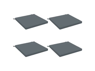 Lot de 4 coussins de siège, coussins d'assise soest 100 % polyester bleu cf60333