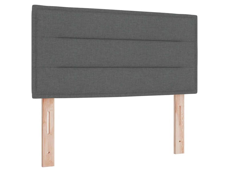  Lit adulte, lit simple, lit à ressorts avec coussin gris foncé 190x90cm tissu cf16790  - Conforama E