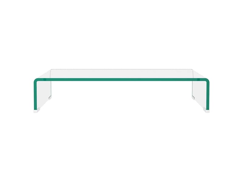  Meuble tv - banc tv - meuble de rangementpour moniteur 60x25x11 cm verre transparent  - Conforama C