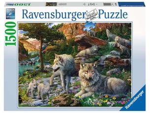 Puzzle 1500 p - loups au printemps