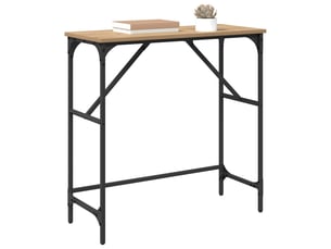 Table de chevet - table console chêne artisanal 75 x 32 x 75 cm bois d'ingénierie