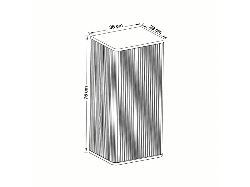  Armoire murale de salle de bain, façade rainurée, rangement suspendu 36 x 29 x 75 cm, blanche  - Conforama E