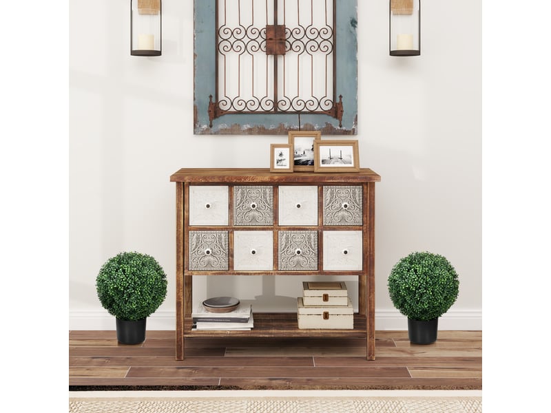  Plante artificielle de buis, sphérique, 52 x 40 cm, verte  - Conforama D