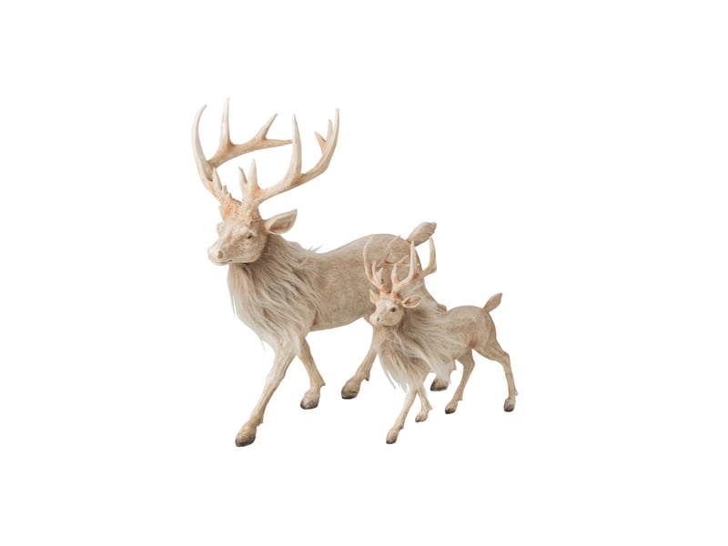  Statuette renne en résine ketty 39cm beige  - Conforama D