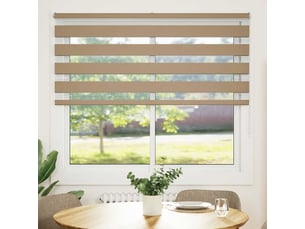 Store zèbre, store de fenêtre marron sable largeur du tissu 150,9 cm polyester cf48790