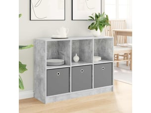 Buffet cuisine, meuble de rangement, bahut gris béton 102 x 32 x 73,5 cm