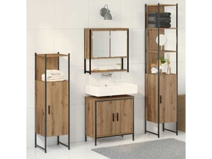 Ensemble de mobilier de salle de bain 4 pc marron cf64526
