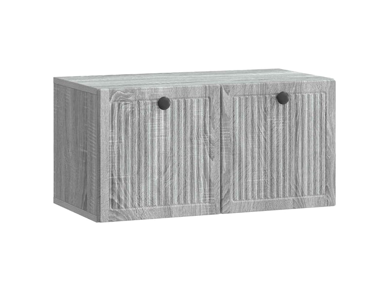  Meuble tv - banc tv - meuble de rangement mural sonoma gris 59,5 x 31 x 30 cm bois d'ingénierie  - Conforama A