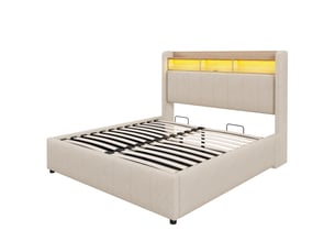 Lit coffre 140x200 cm    coloris beige