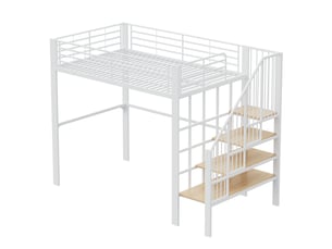 Lit mezzanine 140x200 cm SOGEU coloris blanc