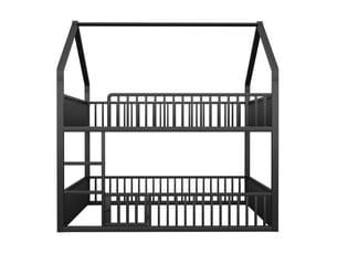 Lit cabane 140x200 cm MAISONORA coloris noir