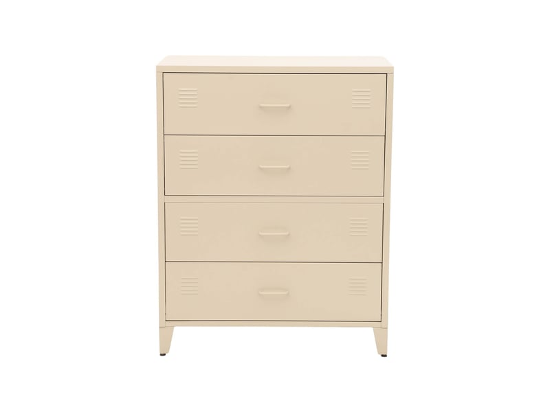  Commode industrielle acier 4 tiroirs beige - soho  - Conforama B